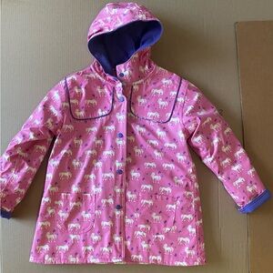 Charming Pink Unicorn Kids Raincoat